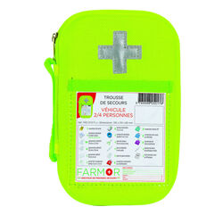 Trousse secours fluo V&Eacute;HICULE 2/4 PERSONNES Bellville-sur-Meuse